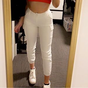 White cargo pants